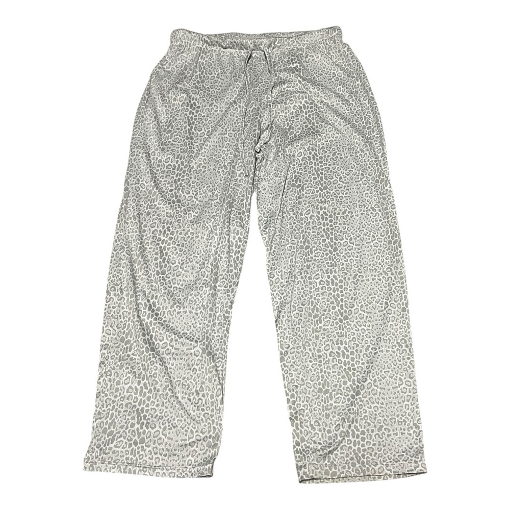 Grey Leopard Print Lounge Pants